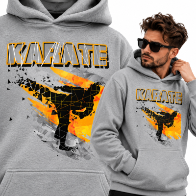 BLUZA Z KAPTUREM  SPORTY WALKI KARATE